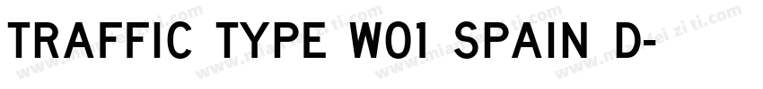 Traffic Type W01 Spain D字体转换